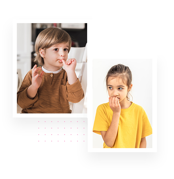 Children sucking their thumbs